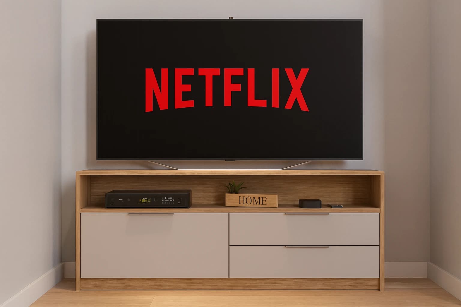 Rack de TV moderno com nicho funcional – organização e estilo para a sua sala.